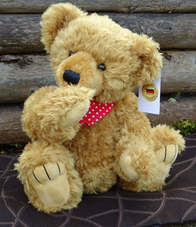 TEDDY LINUS - medvídek z řady "autorská hračka", REN BEARS, Clemens Spieltiere, katalogové číslo 88.744.035